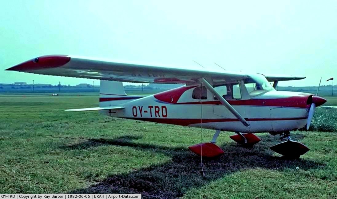 OY-TRD, 1962 Cessna 150C C/N 15059790, Cessna 150D [150-59790] Aarhus~OY 06/06/1982. Taken from a slide.