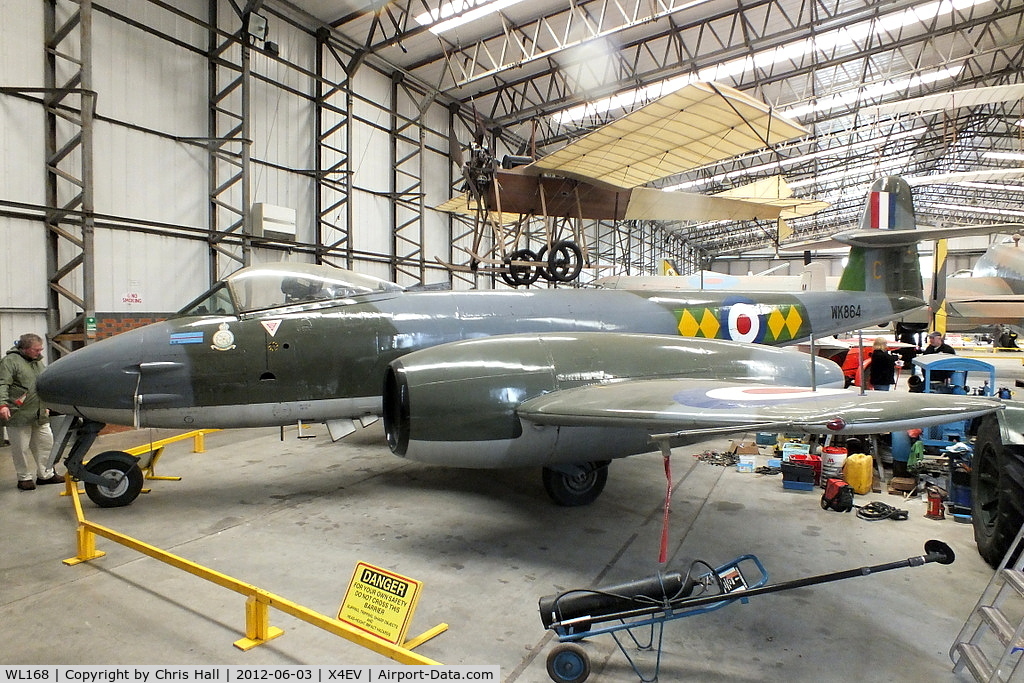 WL168, Gloster Meteor F.8 C/N Not found WL168, marked as WK864
