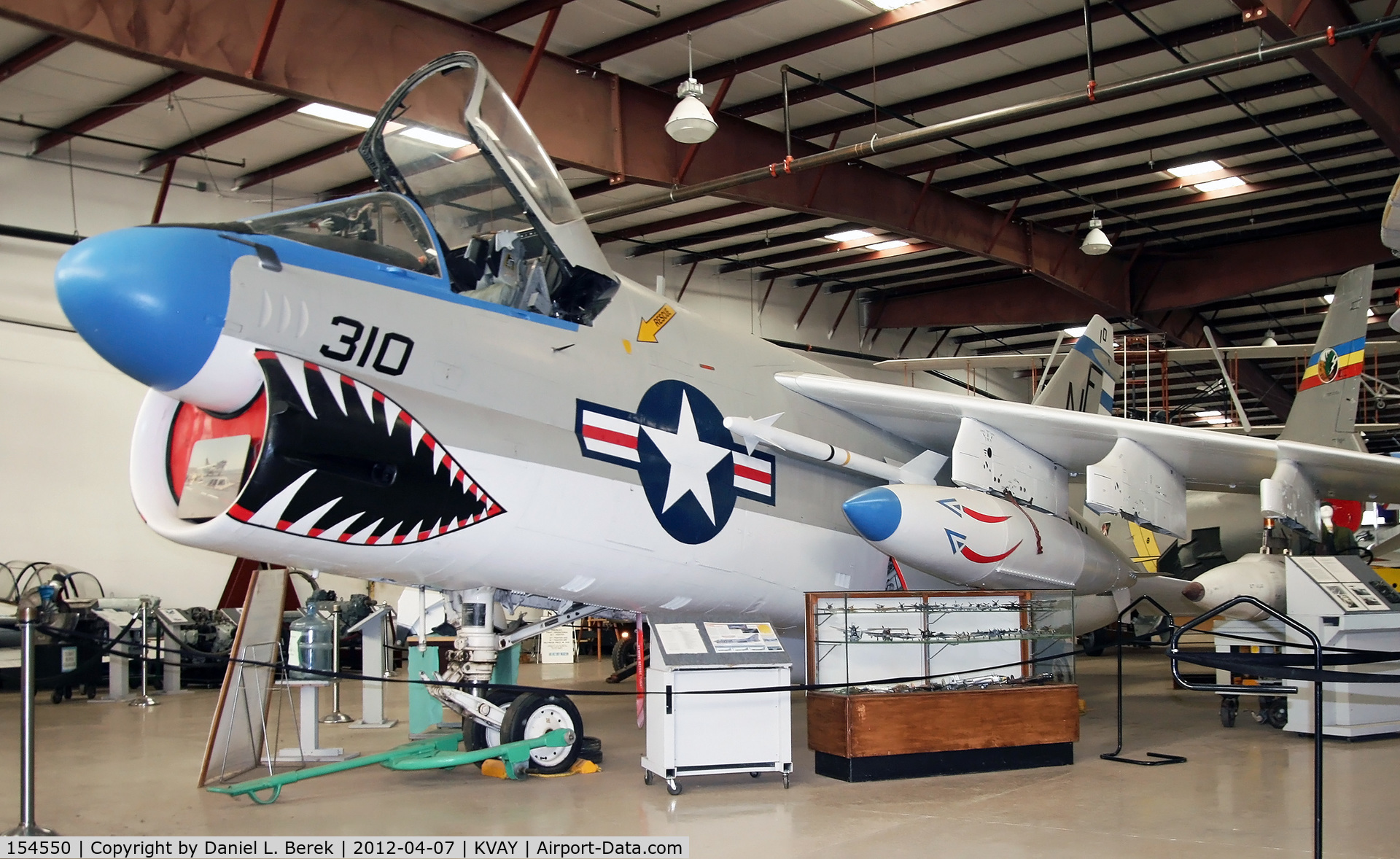 154550, LTV A-7B Corsair II C/N B-190, This beautifully restored Navy warbird is on display at the Air Victory Museum.