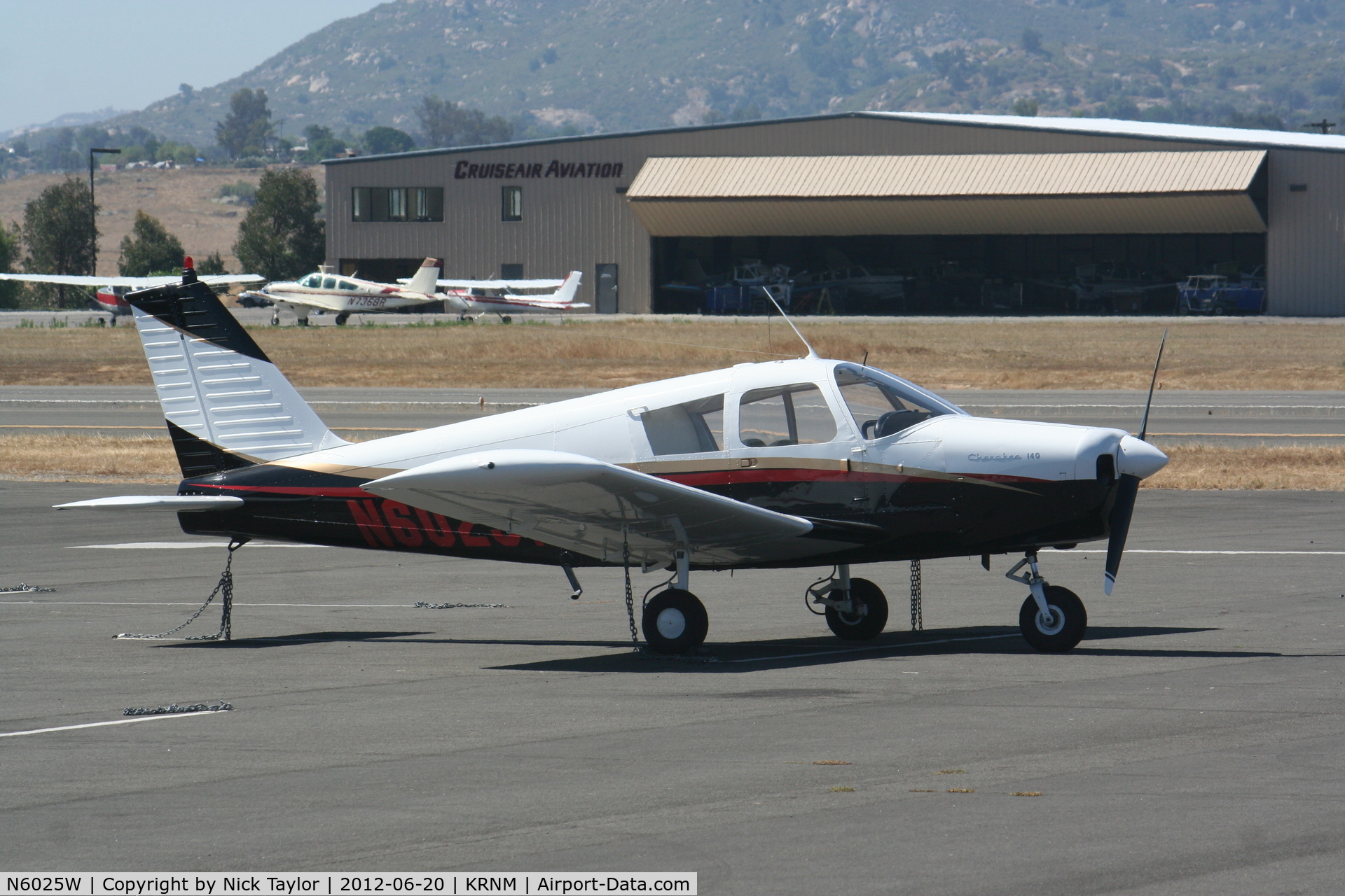 N6025W, 1964 Piper PA-28-140 C/N 28-20025, Parked on the tarmac