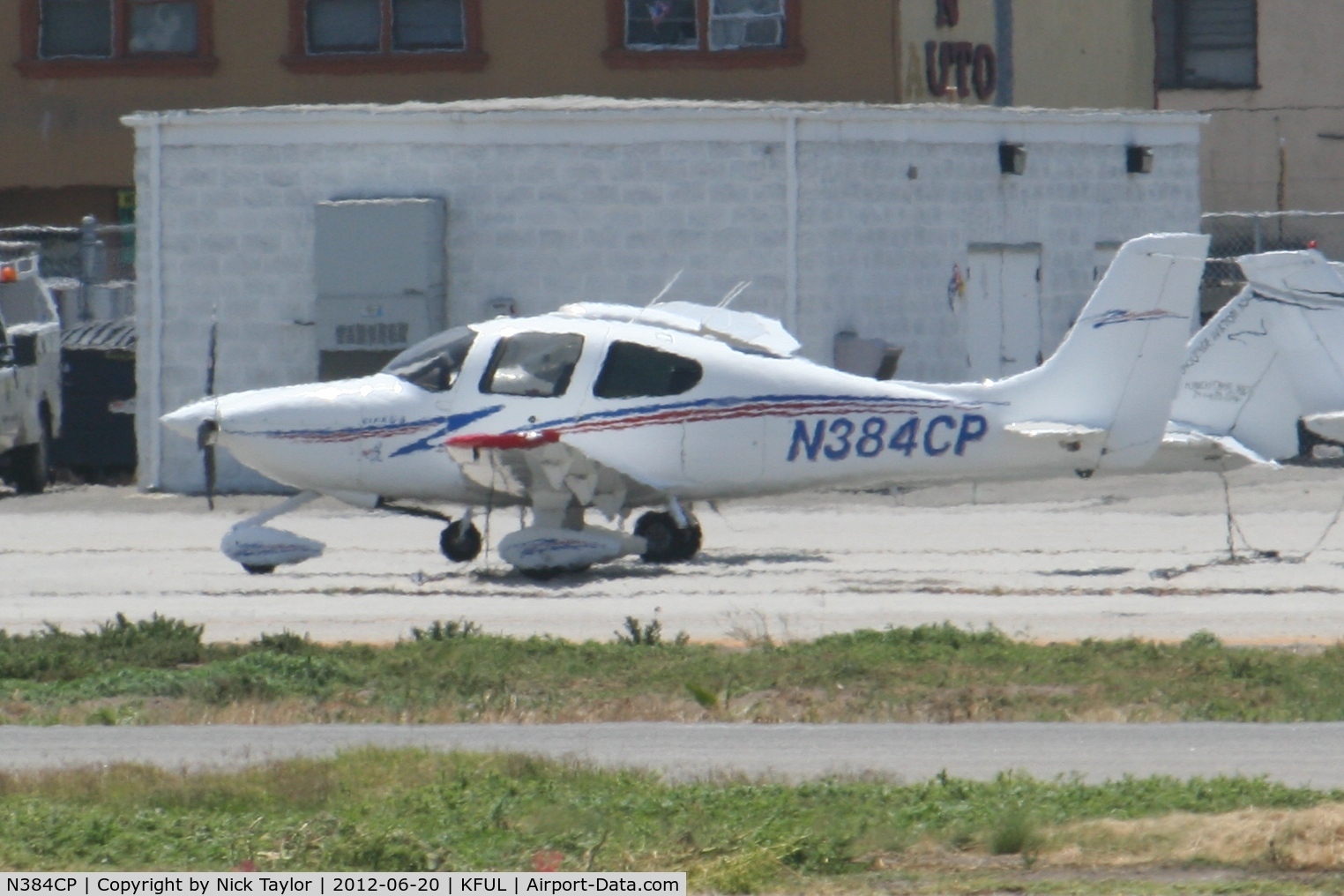 N384CP, 2007 Cirrus SR20 C/N 1872, Parked by the tower