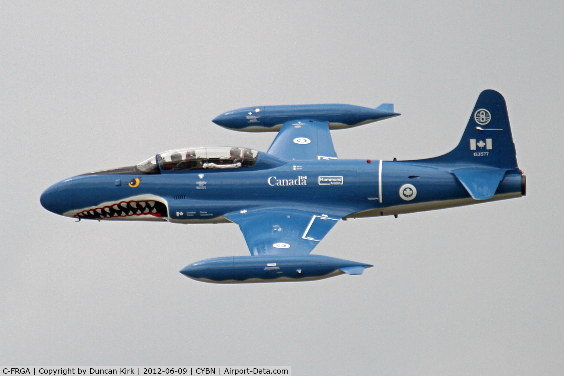 C-FRGA, 1957 Canadair T-33AN Silver Star 3 C/N T33-577, Flying in the CFB Borden air show