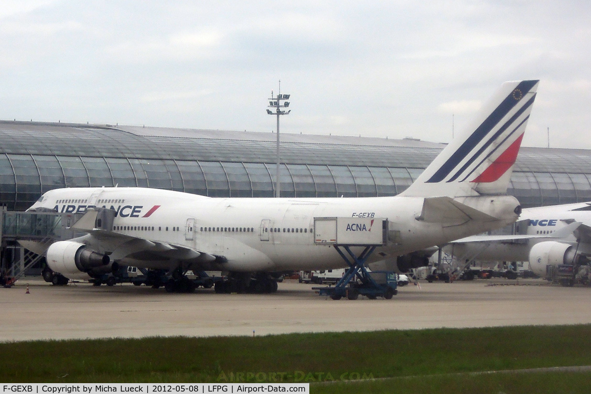 F-GEXB, 1991 Boeing 747-4B3M C/N 24155, At Charles de Gaulle