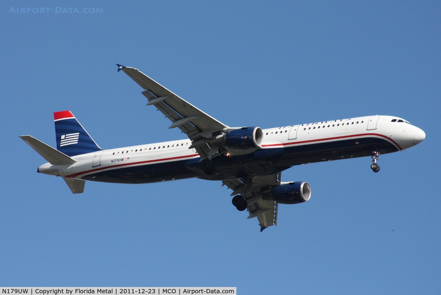 N179UW, 2001 Airbus A321-211 C/N 1521, US Airways A321