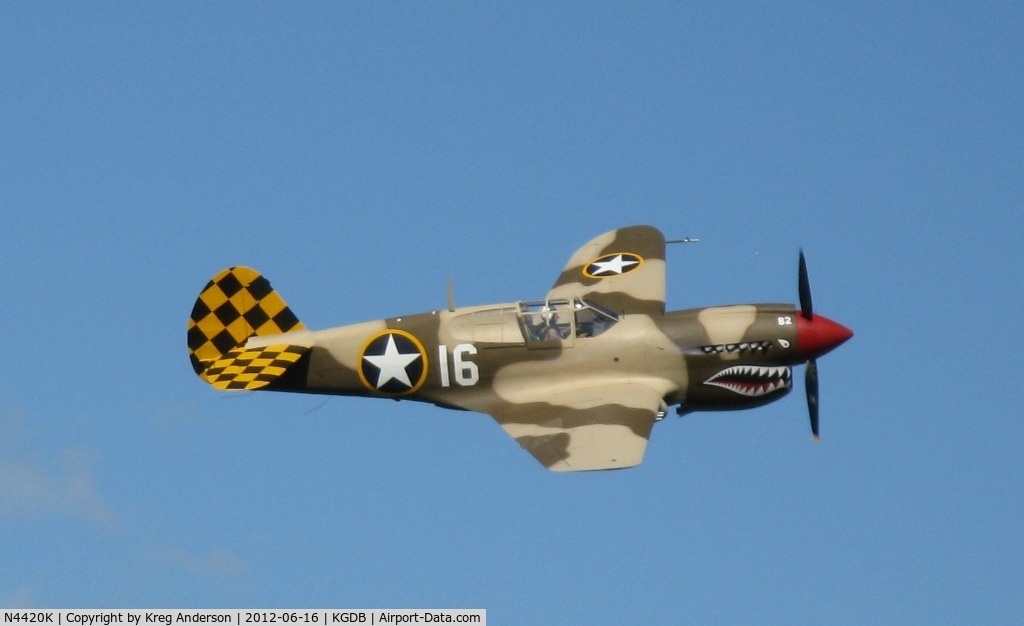 N4420K, Curtiss P-40E Warhawk C/N AK75315134, 2012 Ray Fagen Memorial Airshow