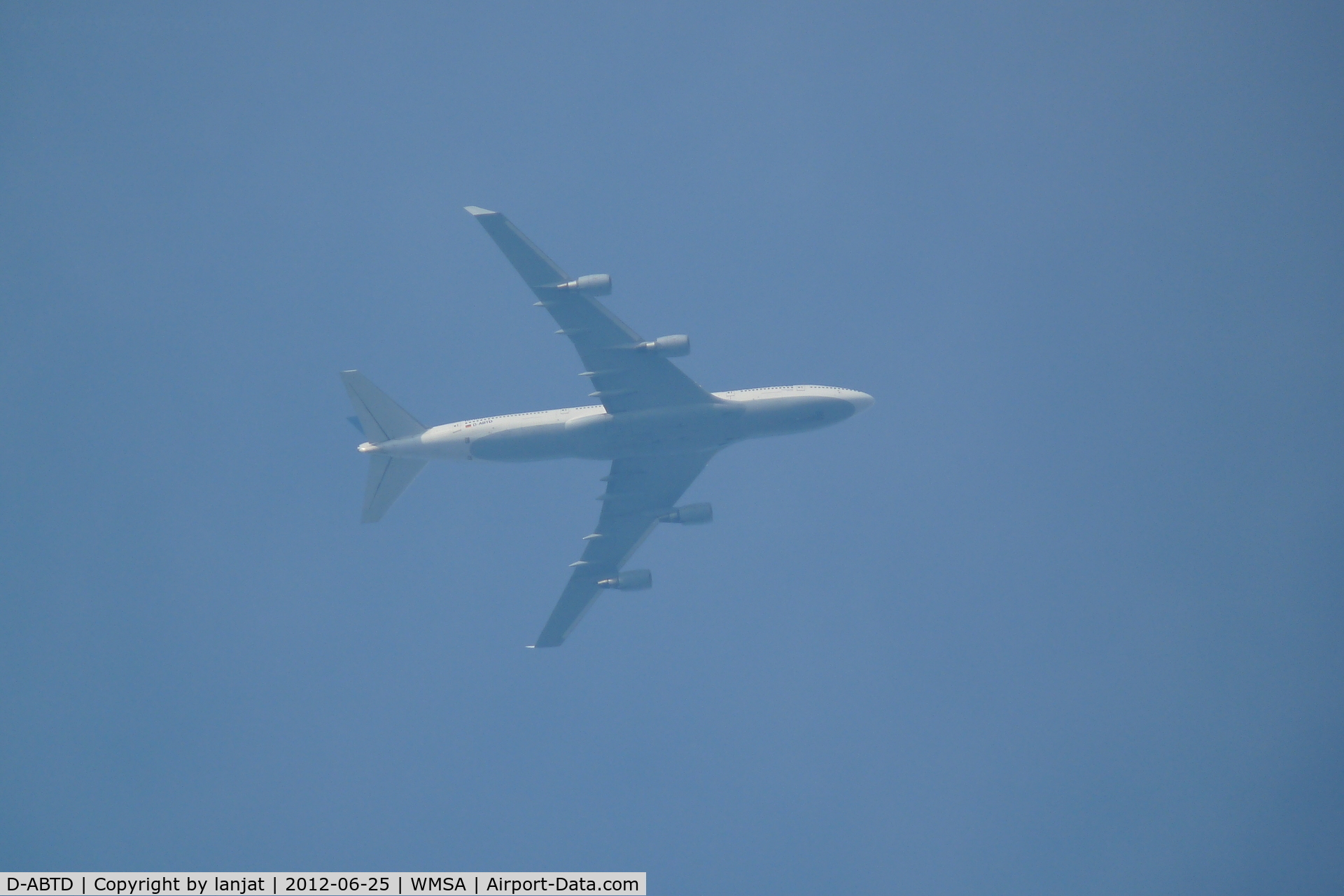 D-ABTD, 1990 Boeing 747-430M C/N 24715, En route to WMKK 14L