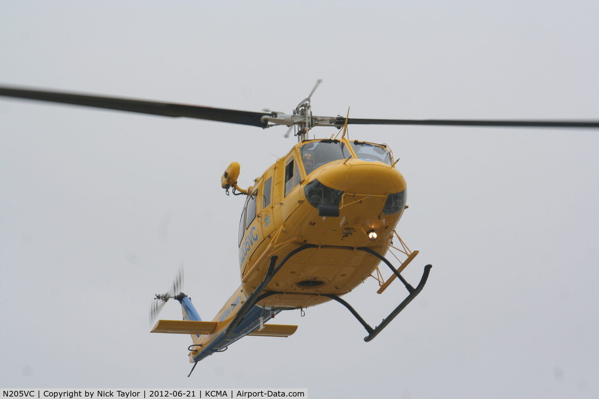 N205VC, 1969 Bell 205A-1 C/N 30066, Returning to base