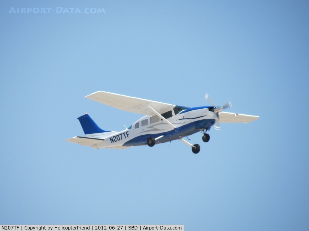 N207TF, 1987 Cessna T207A C/N 20700492, San Bernardino ship taking off from 24