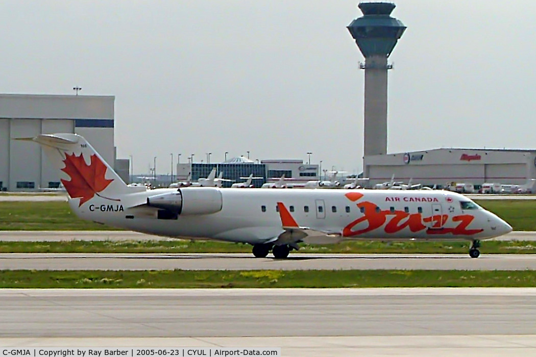 C-GMJA, 2004 Bombardier CRJ-200ER (CL-600-2B19) C/N 8003, Canadair CRJ-200LR [8003] (Air Canada Jazz) Montreal-Dorval~C 23/06/2005. Taxiing for departure.