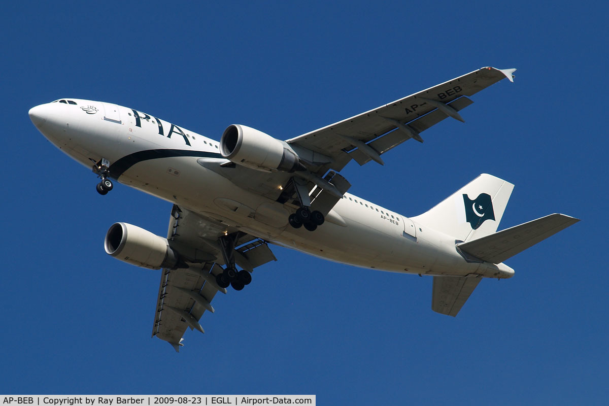 AP-BEB, 1991 Airbus A310-308 C/N 587, Airbus A310-308 [656] (Pakistan International Airlines) Home~G 04/09/2009. Taken on approach 27R.