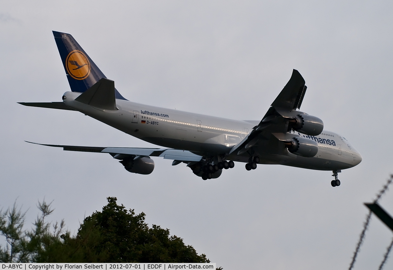 D-ABYC, 2012 Boeing 747-830 C/N 37828, Delivery Flight/ Short Final 25L