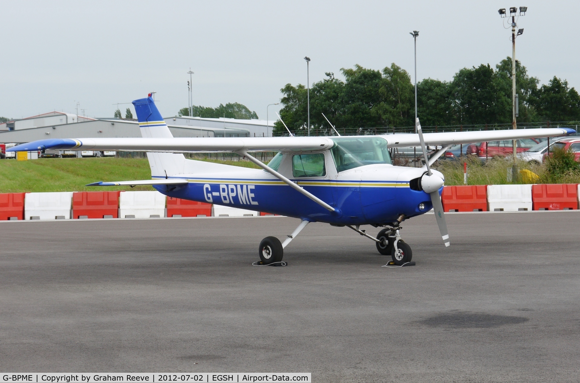 G-BPME, 1982 Cessna 152 C/N 152-85585, Parked at Norwich.