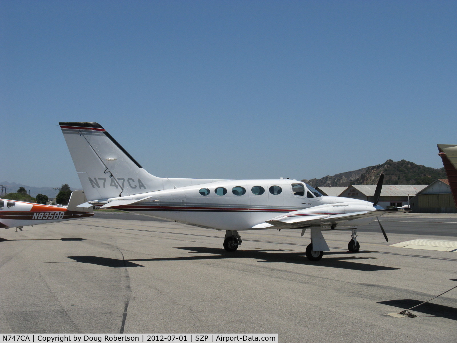 N747CA, Cessna 421C Golden Eagle C/N 421C0850, 1980 Cessna 421C GOLDEN EAGLE, Continental GTSIO-520-L & -N turbosupercharged geared counter-rotating engine upgrade conversion by RAM Aircraft LP, 375 Hp ea. Pressurized, 223 ktas cruise at 20K