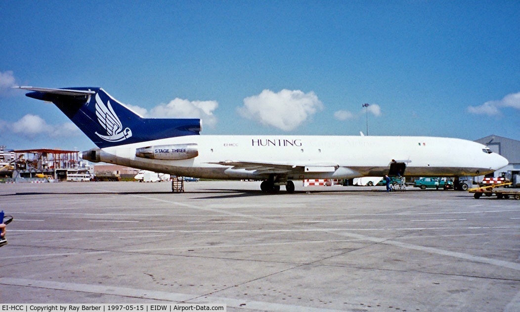 EI-HCC, 1968 Boeing 727-223 C/N 19480, Boeing 727-223F [19480] (Hunting Cargo Airlines) Dublin~EI 15/05/1997.