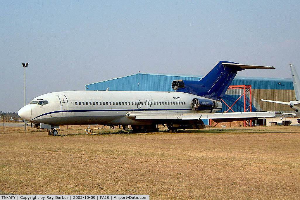 TN-AFY, , Boeing 727-35 [19833] (Unknown) Johannesburg-Jan Smuts~ZS 09/10/2003. Stored here and broken up 11-2004.