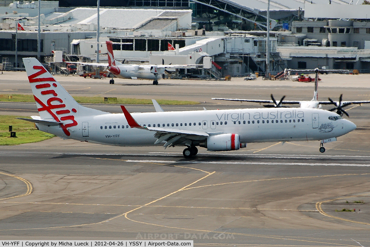 VH-YFF, 2011 Boeing 737-8FE C/N 40994, At Sydney