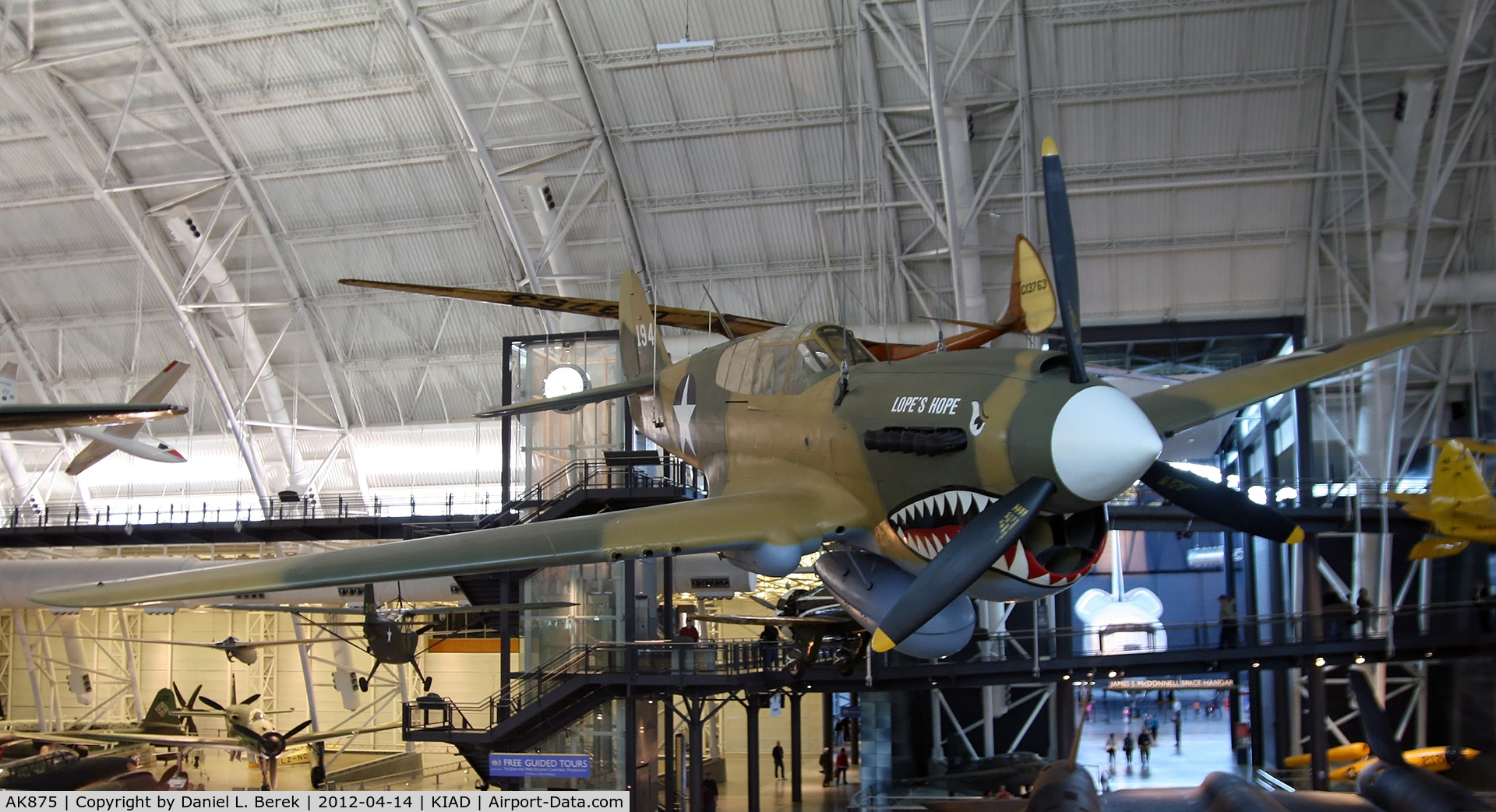 AK875, 1942 Curtiss P-40E Kittyhawk 1A C/N 15349, This beauty also serves as a 
