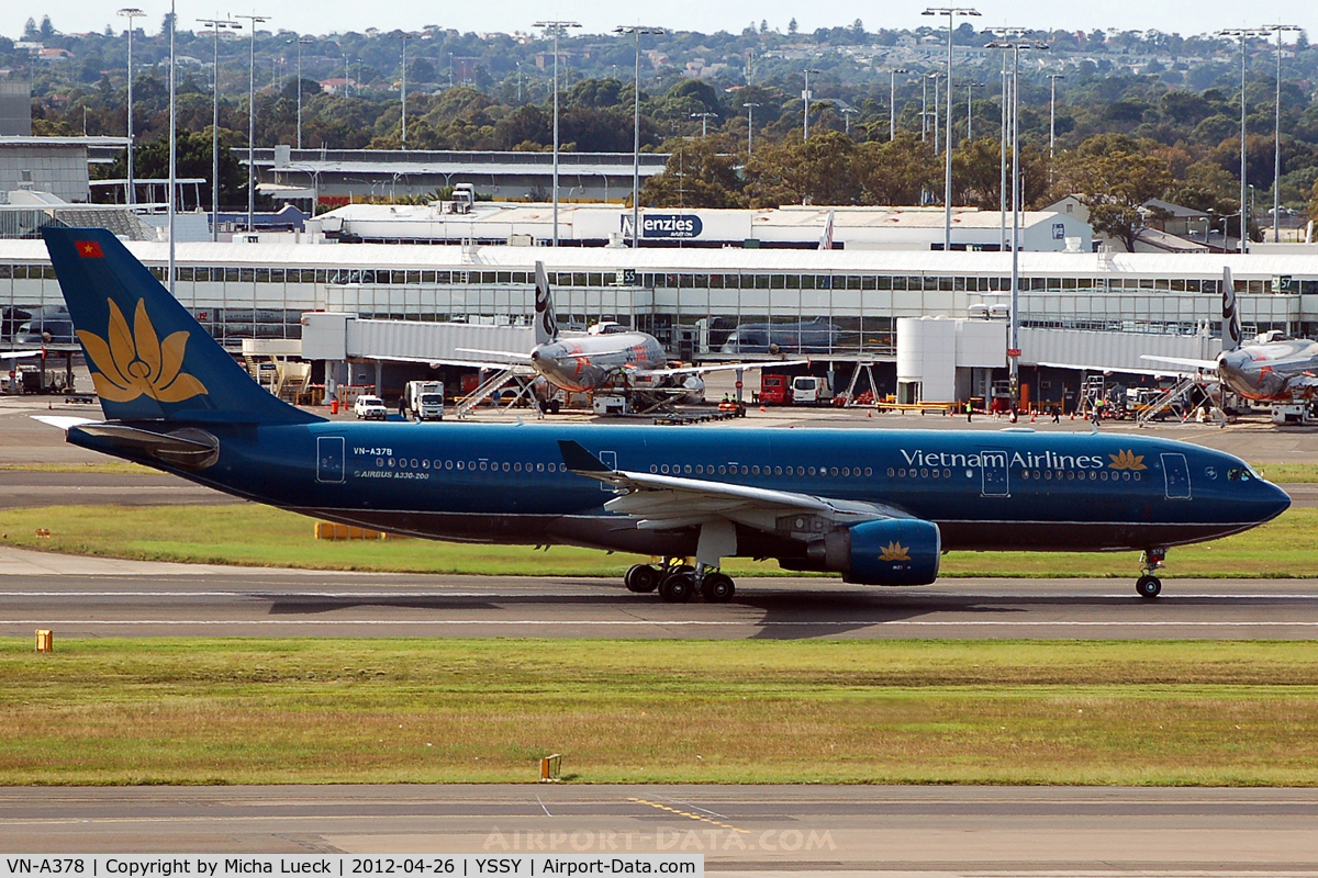 VN-A378, 2009 Airbus A330-223 C/N 1019, At Sydney