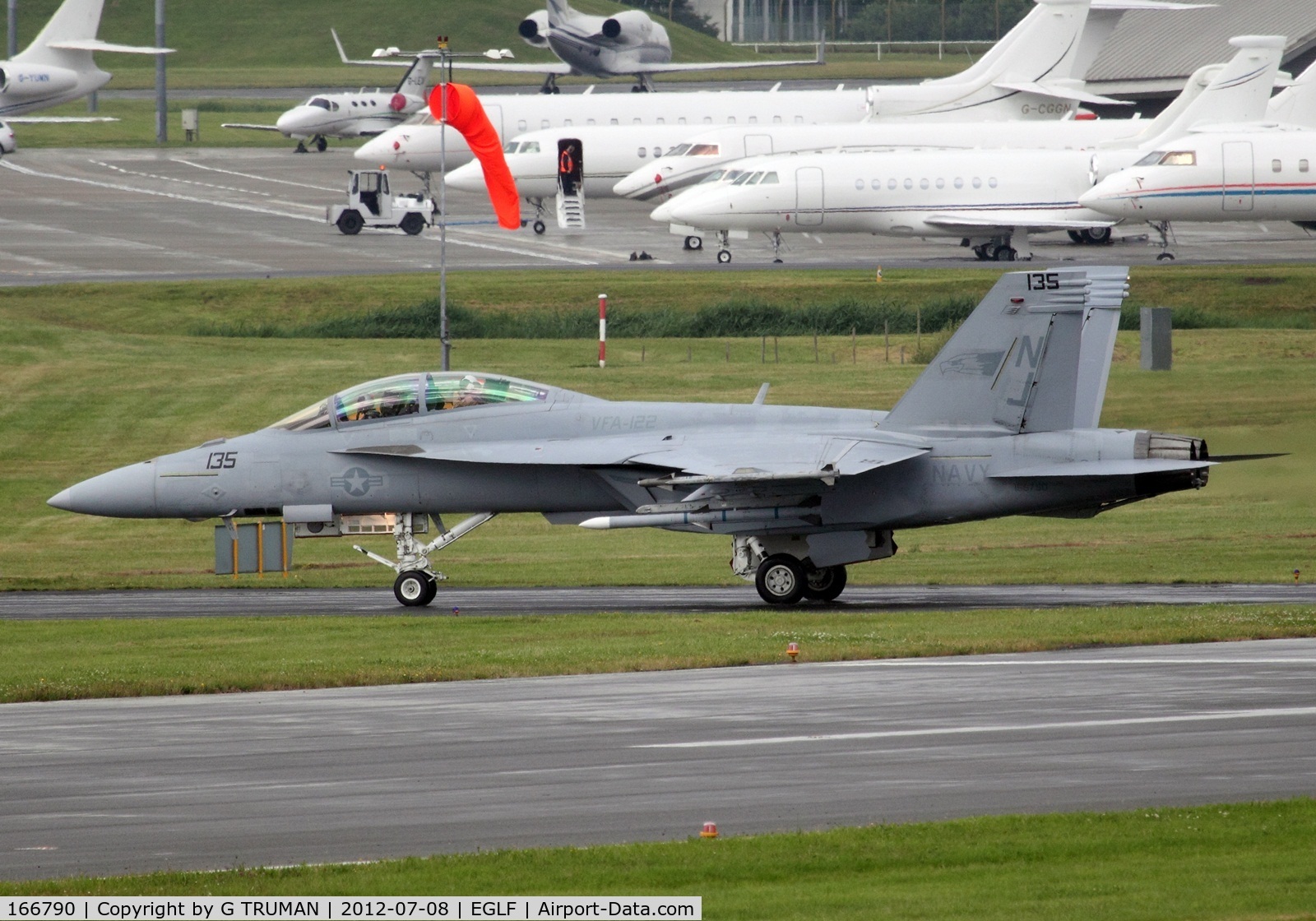 166790, Boeing F/A-18F Super Hornet C/N F-171, Arriving back from Fairford ready for Farnborough International 2012