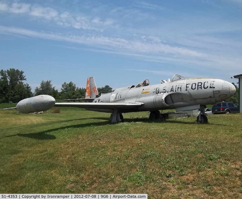 51-4353, 1951 Lockheed T-33A Shooting Star C/N 580-5648, Found this old T-Bird accidently on the internet and went out to find her. She been retired from the USAF since the early sixties, she still has 