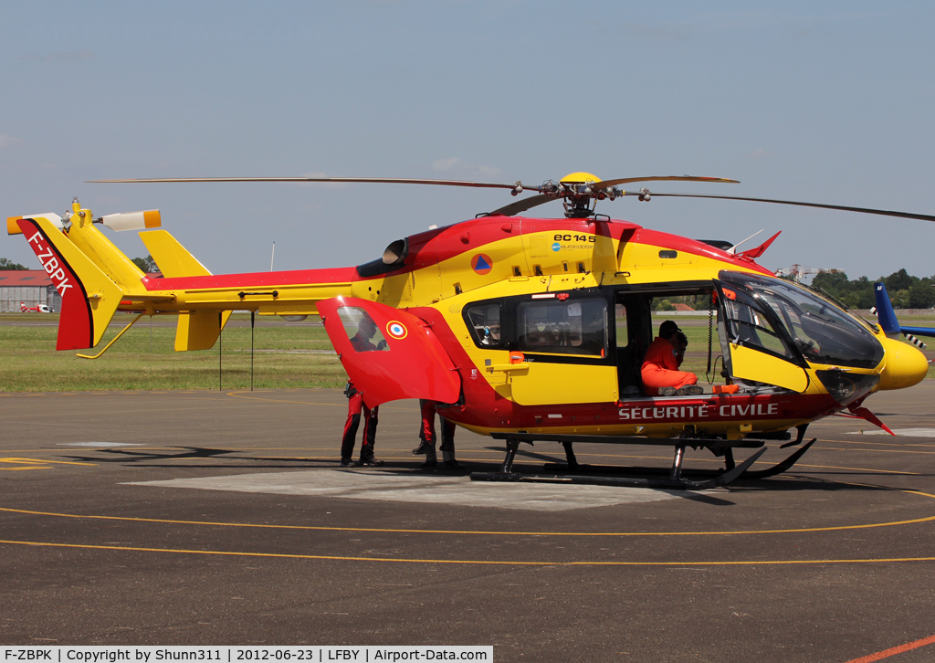 F-ZBPK, Eurocopter-Kawasaki EC-145 (BK-117C-2) C/N 9020, Used as a demo helicopter during LFBY Open Day 2012