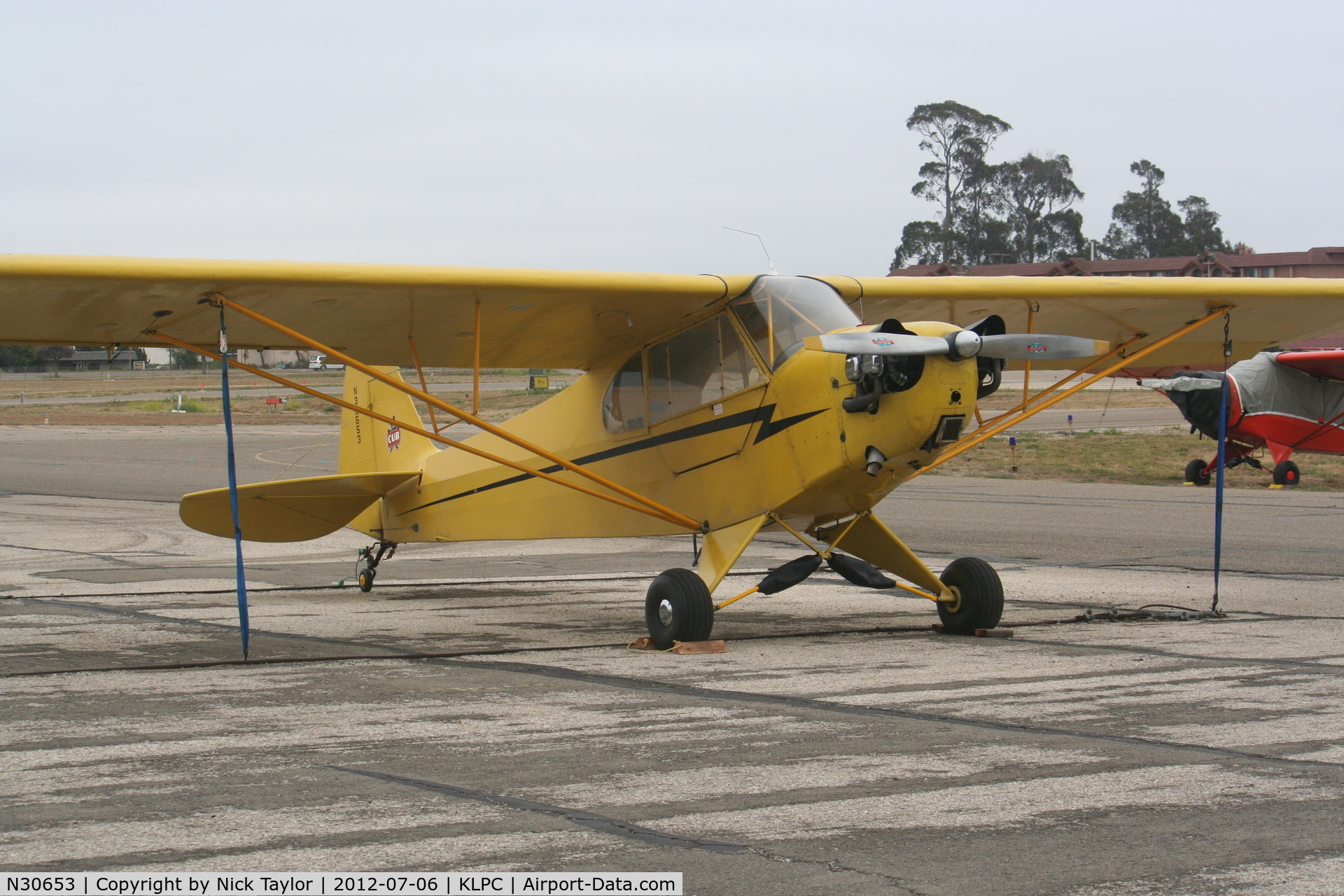 N30653, 1940 Piper J3C-65 Cub Cub C/N 5014, Lompoc Piper Cub fly in 2012