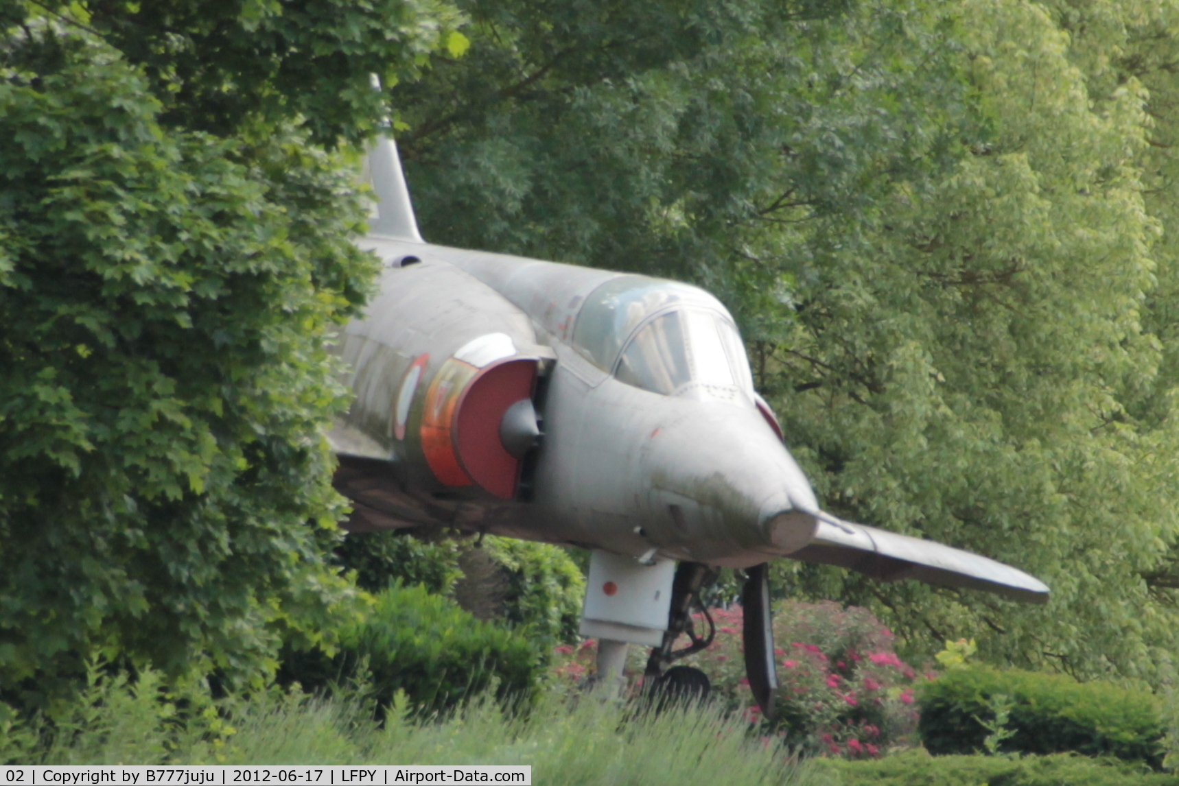 02, Dassault Mirage IIIR C/N 02, preserved at CEV gate
