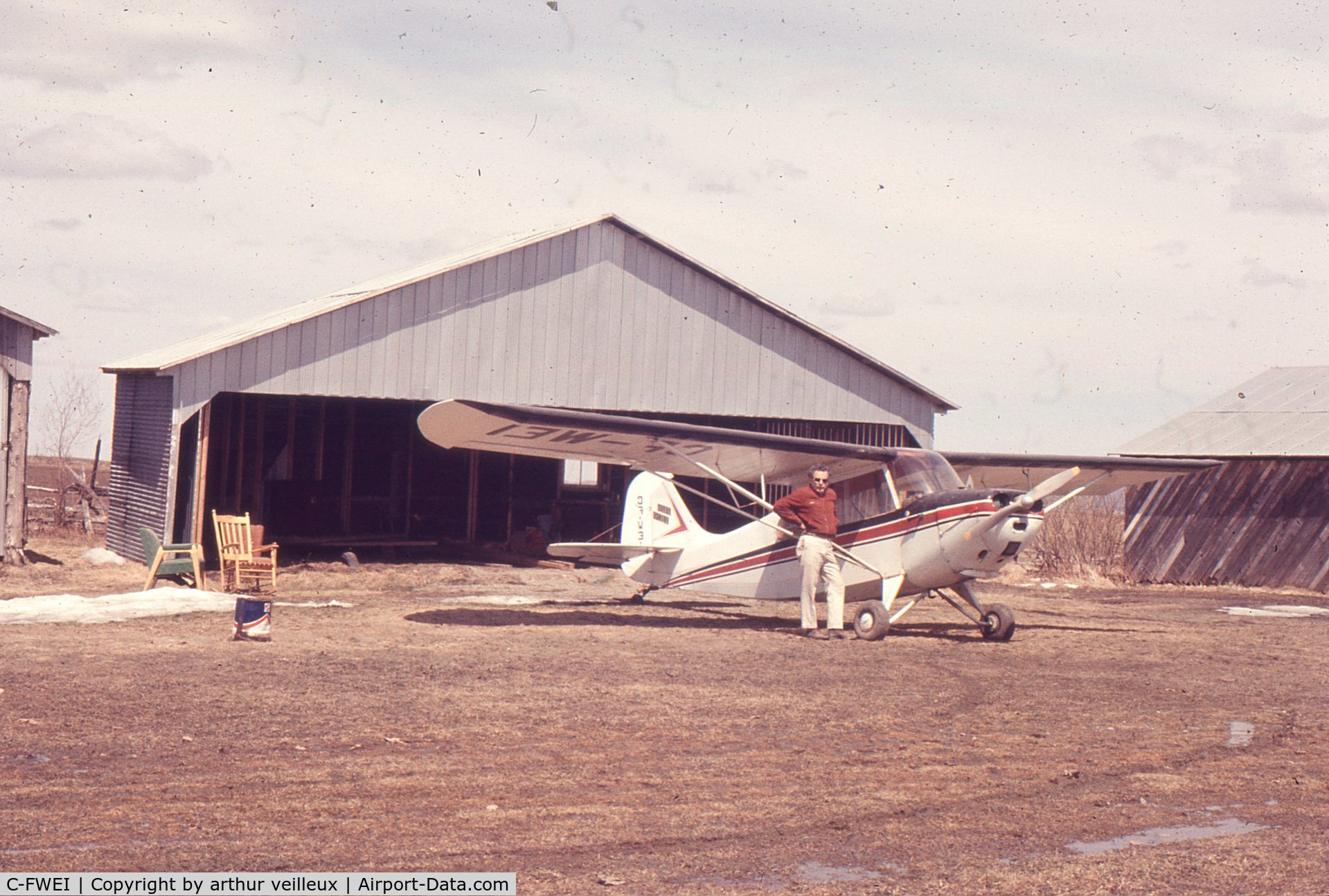 C-FWEI, 1946 Aeronca 7AC Champion C/N 7AC-6133, airplane own by arthur veilleux. picture taken in compton, qc