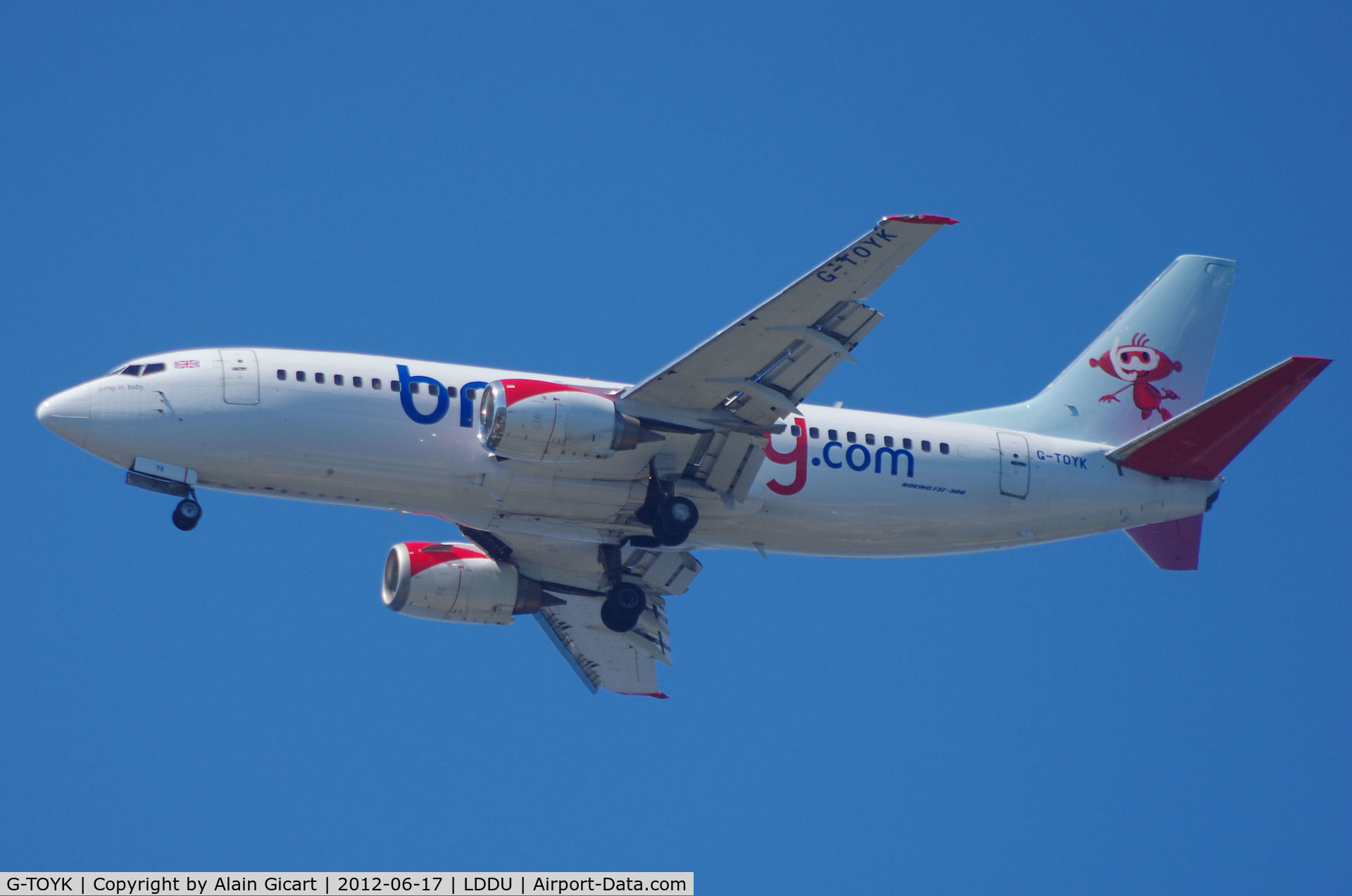 G-TOYK, 1997 Boeing 737-33R C/N 28870, Approach Dubrovnik airport