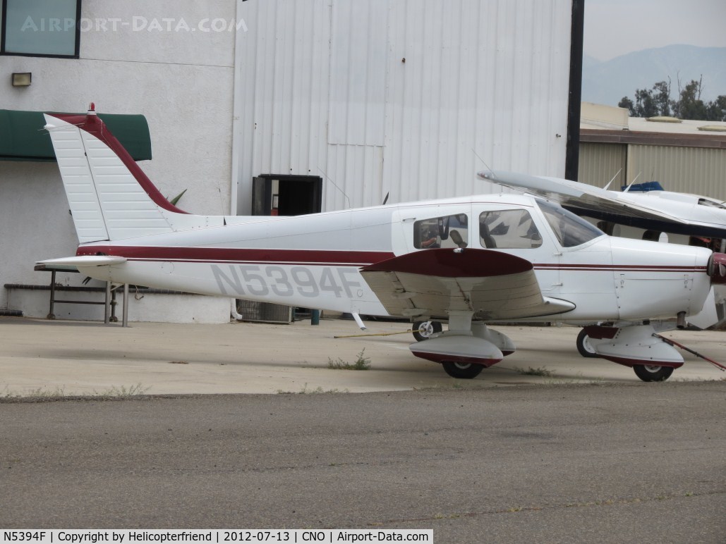 N5394F, 1976 Piper PA-28-140 C/N 28-7725051, Parked on the east side