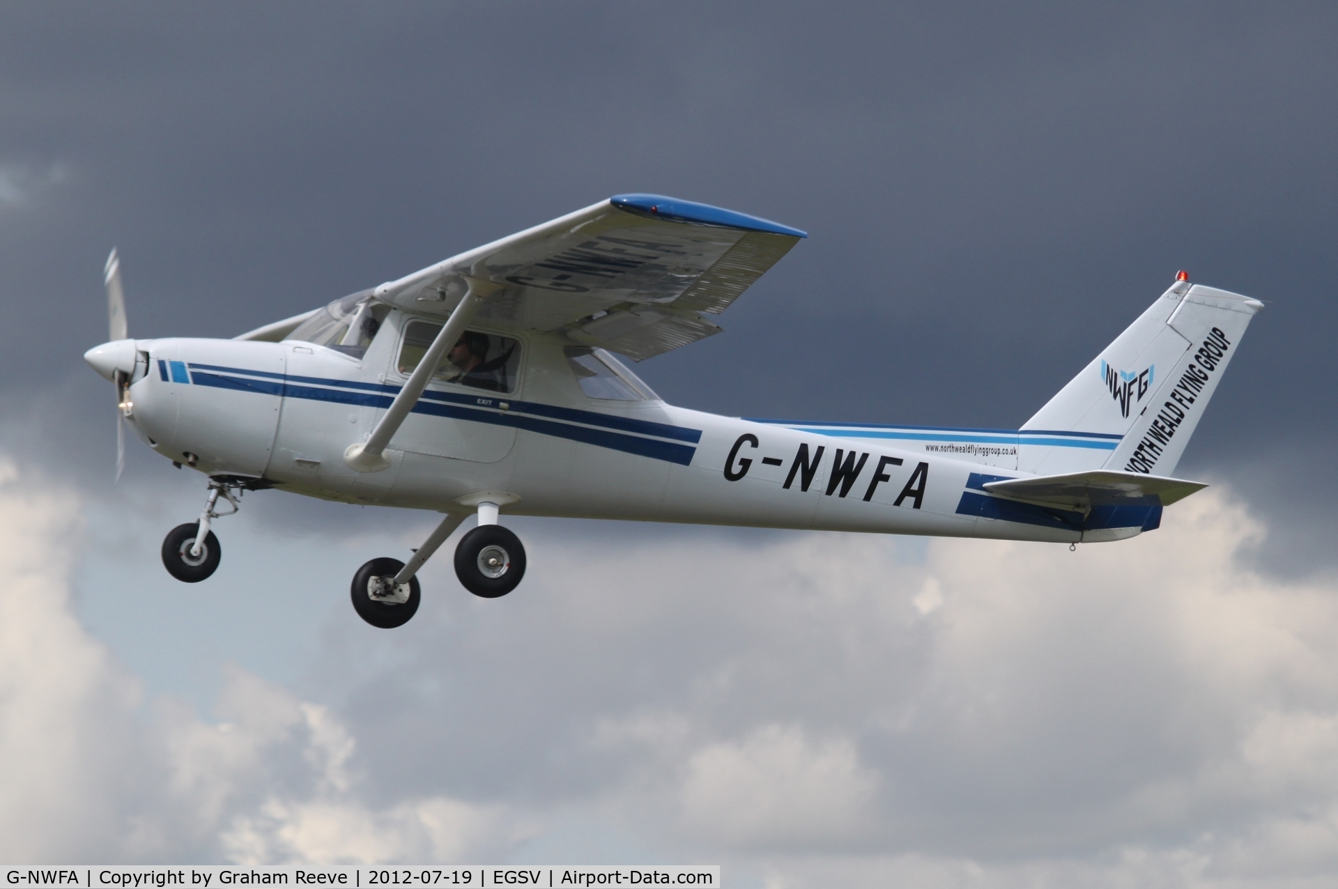 G-NWFA, 1975 Cessna 150M C/N 150-76736, Just taken off.