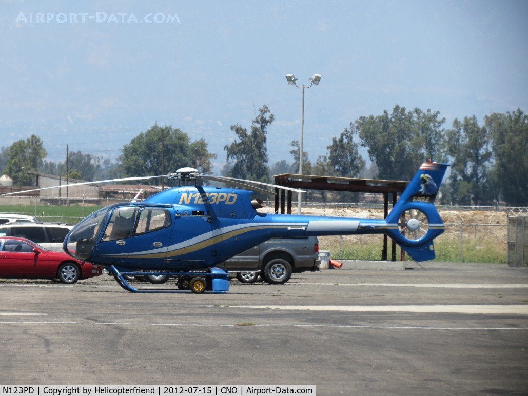 N123PD, 2001 Eurocopter EC-120B Colibri C/N 1171, Parked on the southside