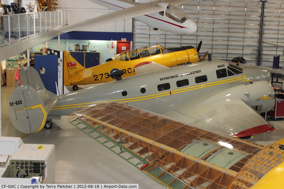 CF-GXC, Beech D18S C/N A-547, At AeroSpace Museum of Calgary