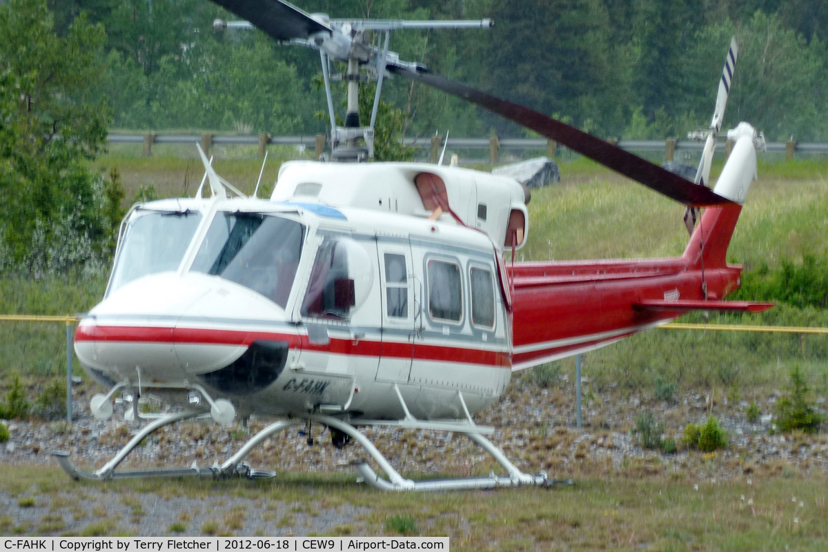 C-FAHK, 1997 Bell 212 C/N 30852, At Canmore Municipal Heliport Heliport , Alberta