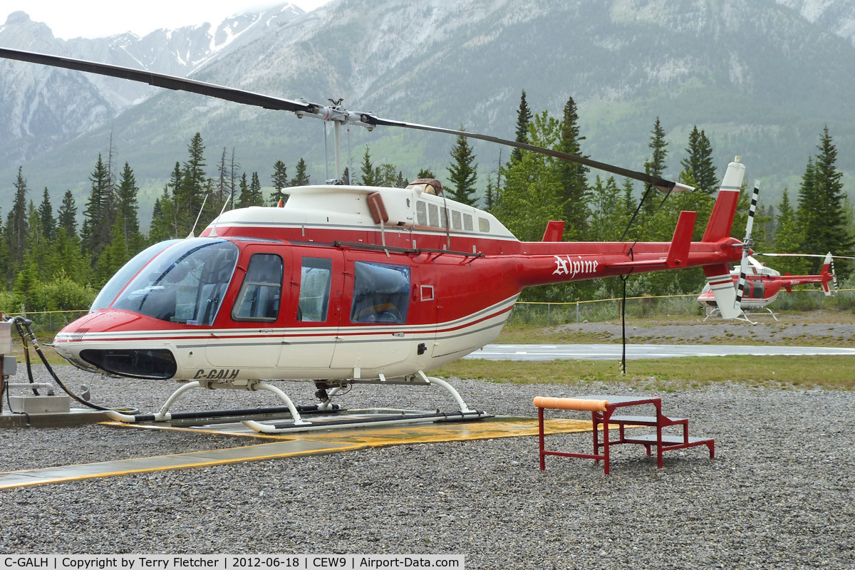 C-GALH, 1989 Bell 206L-3 LongRanger III C/N 51297, At Canmore Municipal Heliport Heliport , Alberta