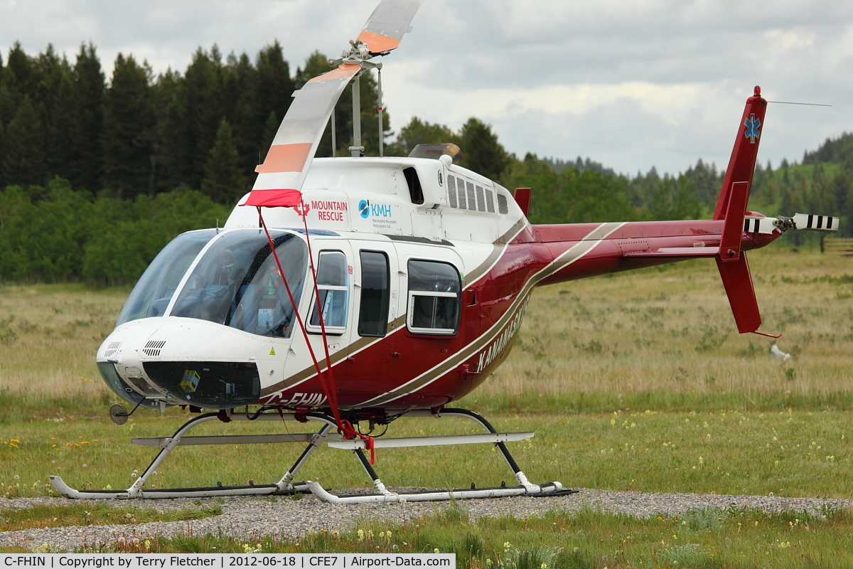 C-FHIN, 1990 Bell 206L-3 LongRanger III C/N 51415, At Kananaskis Village Helistop Airport