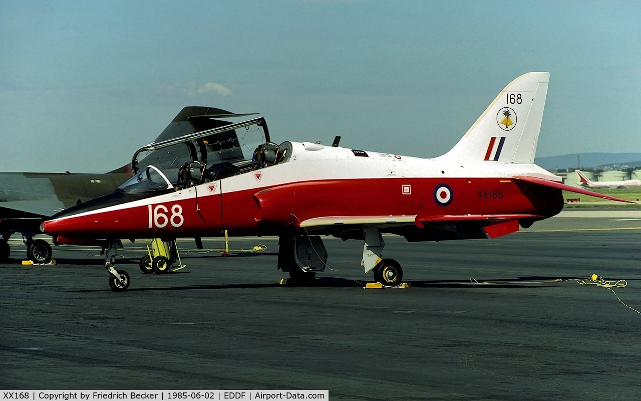 XX168, 1977 Hawker Siddeley Hawk T.1 C/N 015/312015, static display