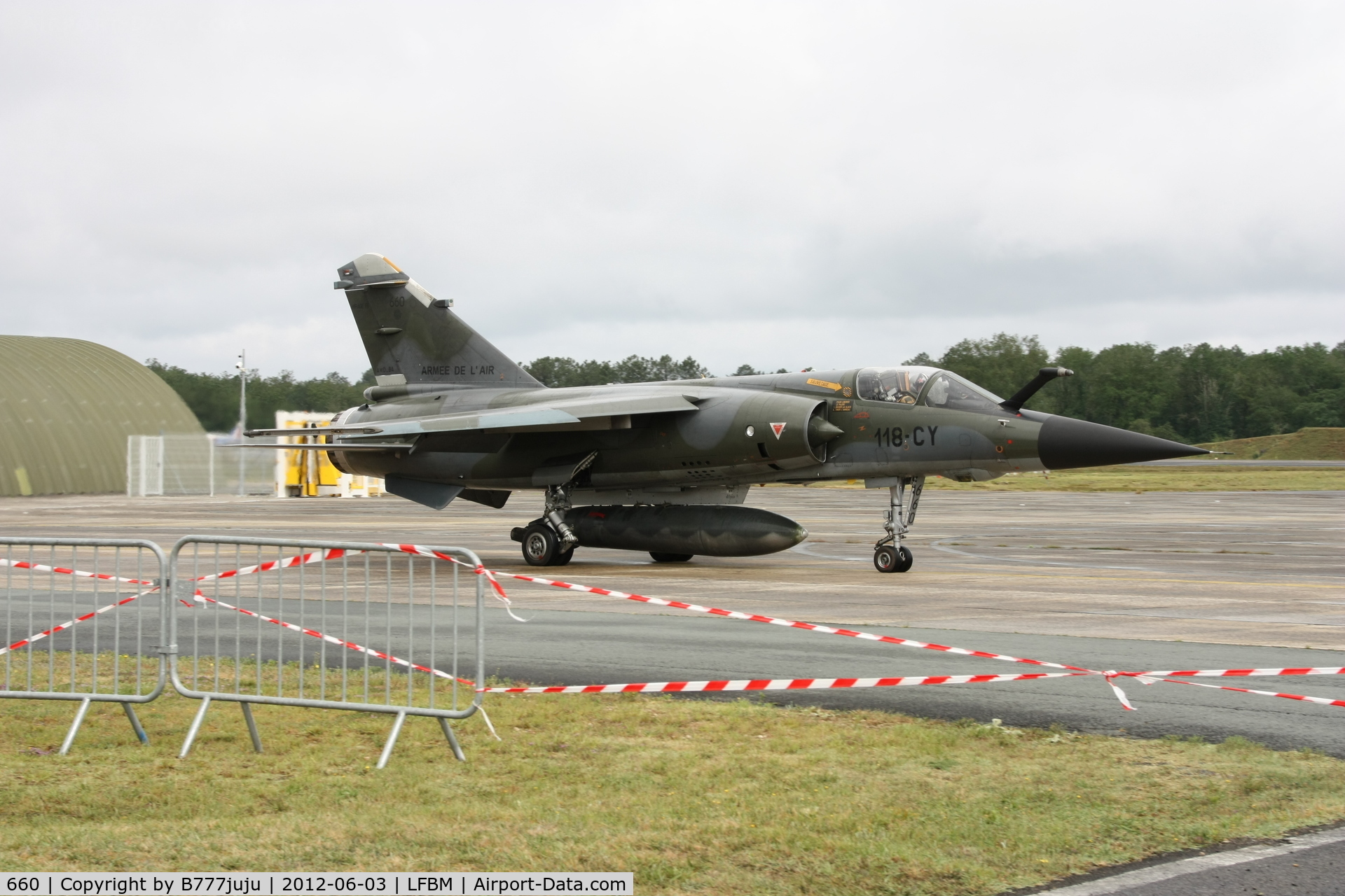 660, Dassault Mirage F.1CR C/N 660, at Mont de masant with new code 118-CY