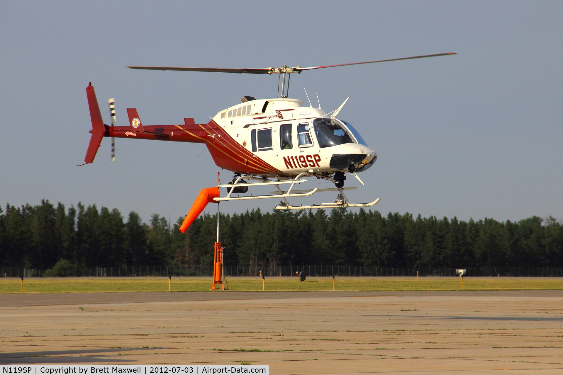 N119SP, 1996 Bell 206L-4 LongRanger LongRanger C/N 52175, Seen landing at Bemidji airport.