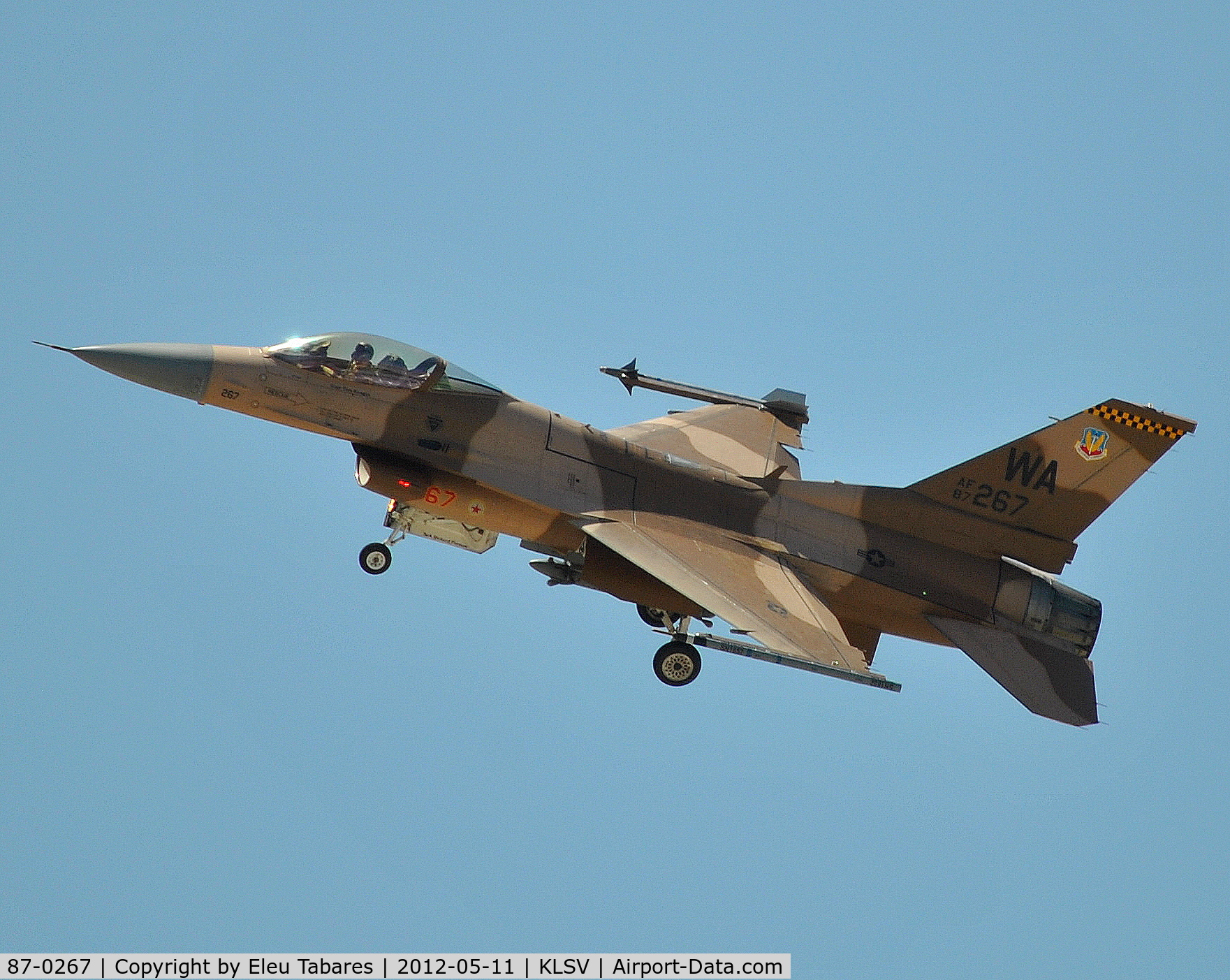 87-0267, General Dynamics F-16C Fighting Falcon C/N 5C-528, Taken at Nellis Air Force Base, Nevada.