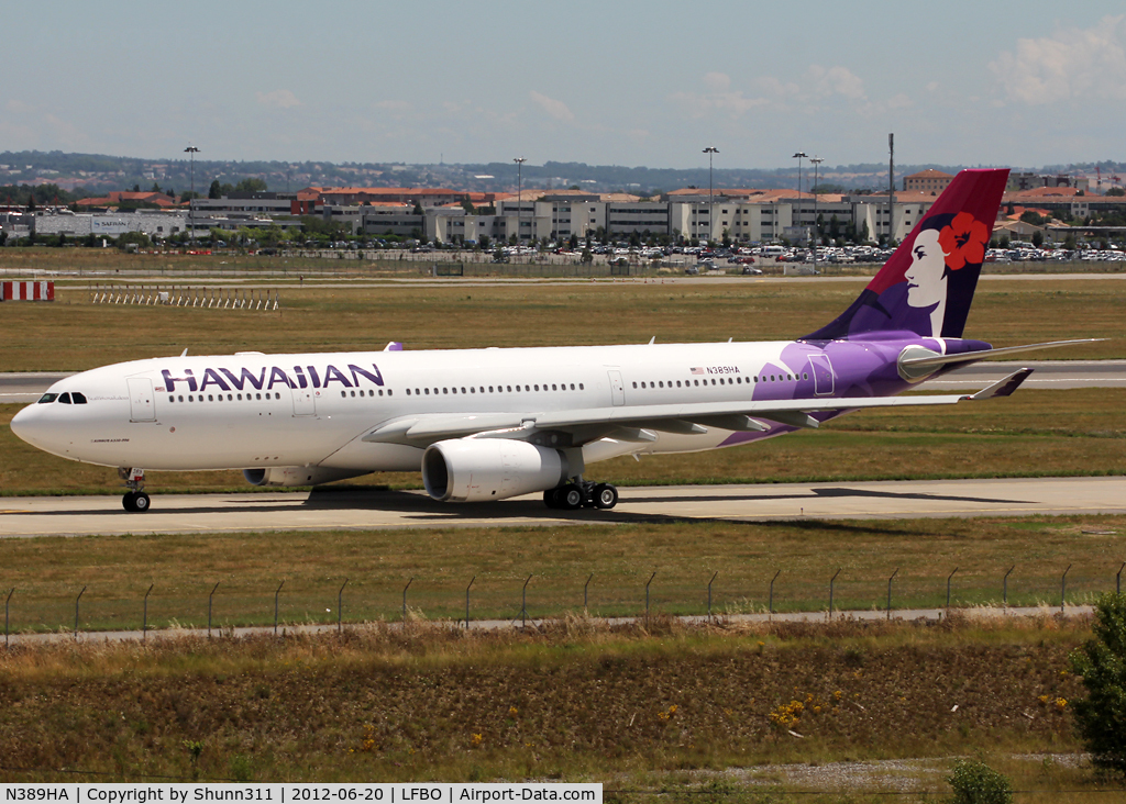 N389HA, 2012 Airbus A330-243 C/N 1316, Delivery day...