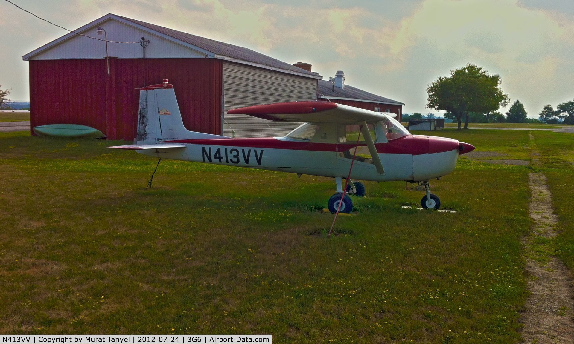 N413VV, 1963 Cessna 150D C/N 15060136, Parked at Tri-City Airport, Sebring, OH