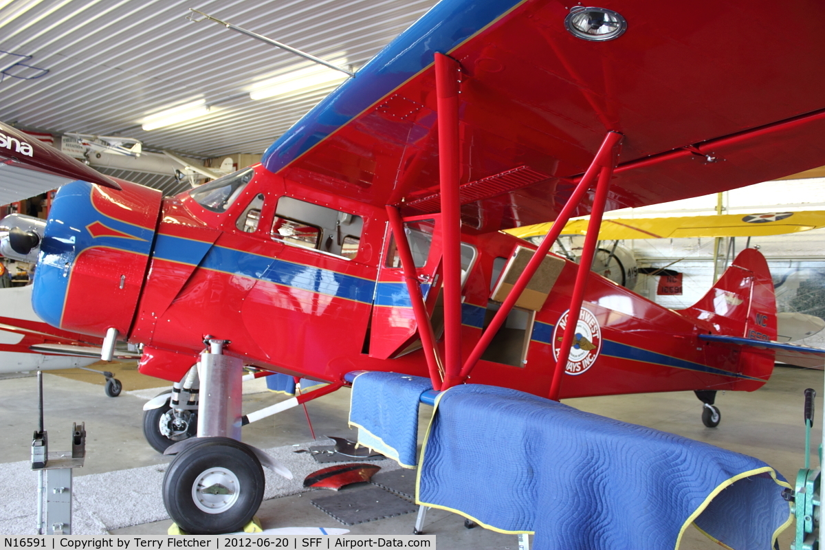 N16591, 1936 Waco EQC-6 C/N 4490, 1936 Waco EQC-6, c/n: 4490 at Spokane Felts Field