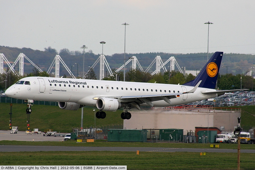 D-AEBA, 2009 Embraer 195LR (ERJ-190-200LR) C/N 19000314, Lufthansa CityLine