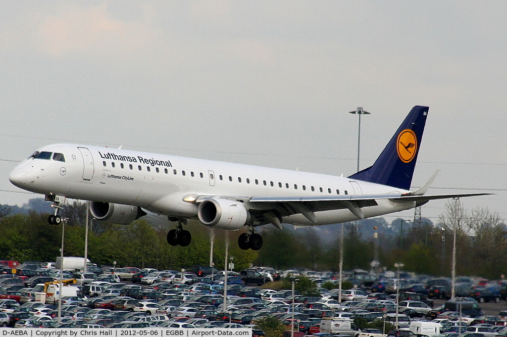 D-AEBA, 2009 Embraer 195LR (ERJ-190-200LR) C/N 19000314, Lufthansa CityLine