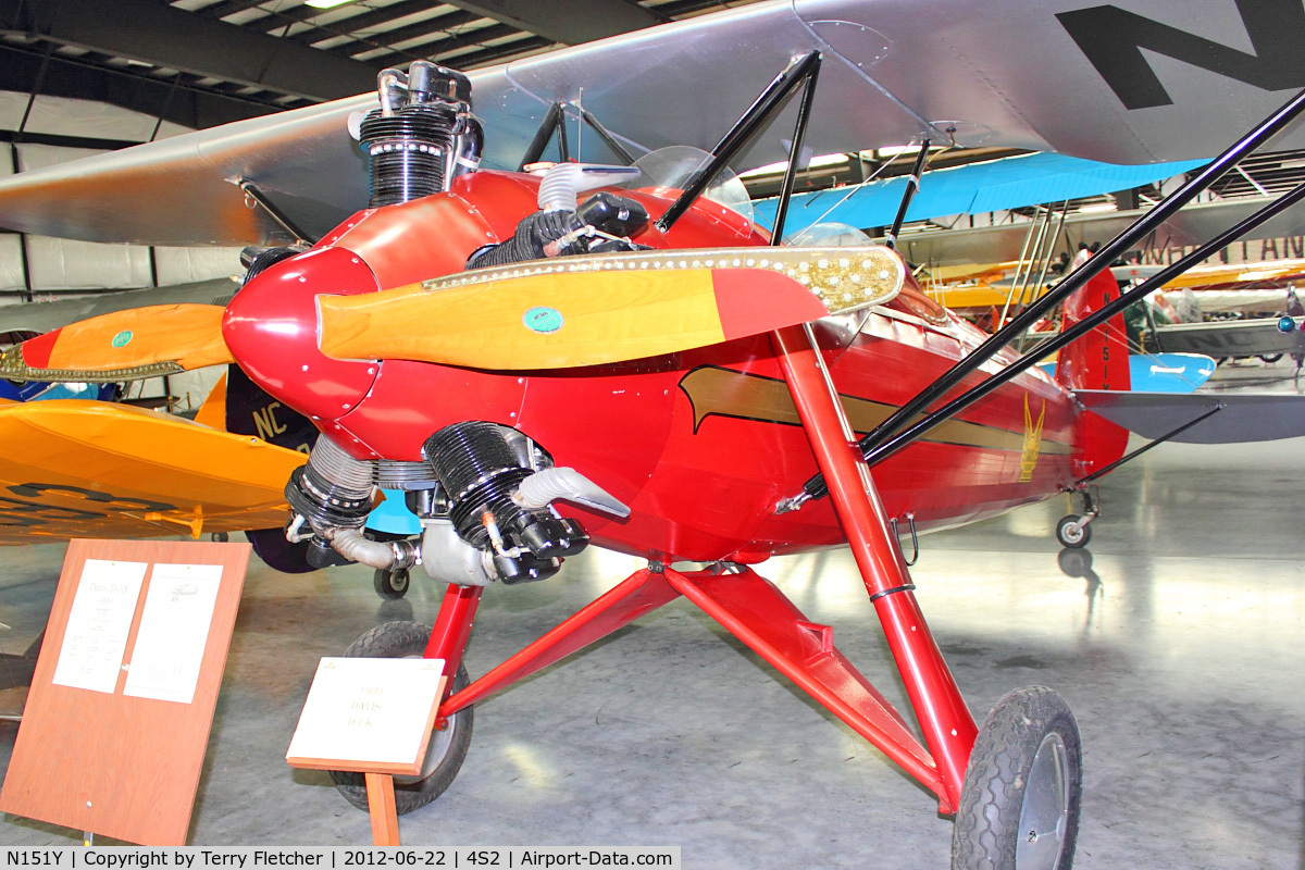 N151Y, 1930 Davis D-1-K C/N 510, at Western Antique Aeroplane and Automobile Museum at Hood River, Oregon