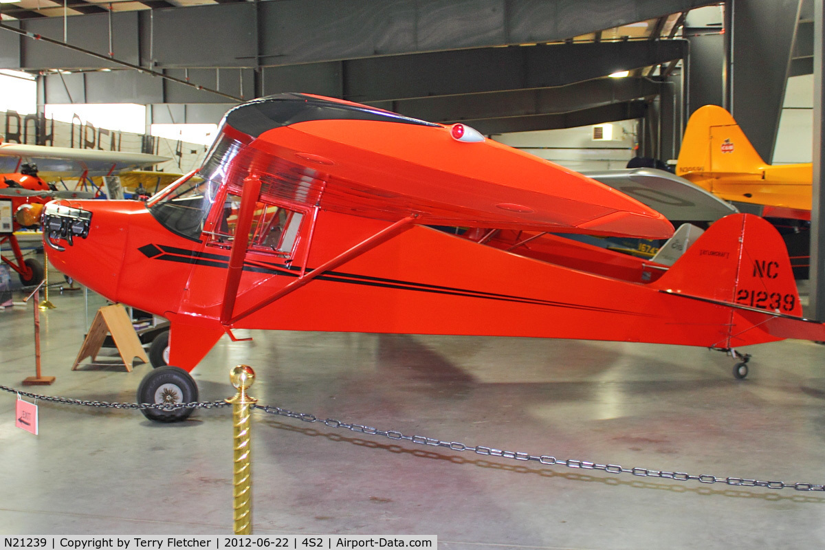 N21239, 1938 Taylorcraft BC-65 C/N 1029, At Western Antique Aeroplane & Automobile Museum in Hood River , Oregon