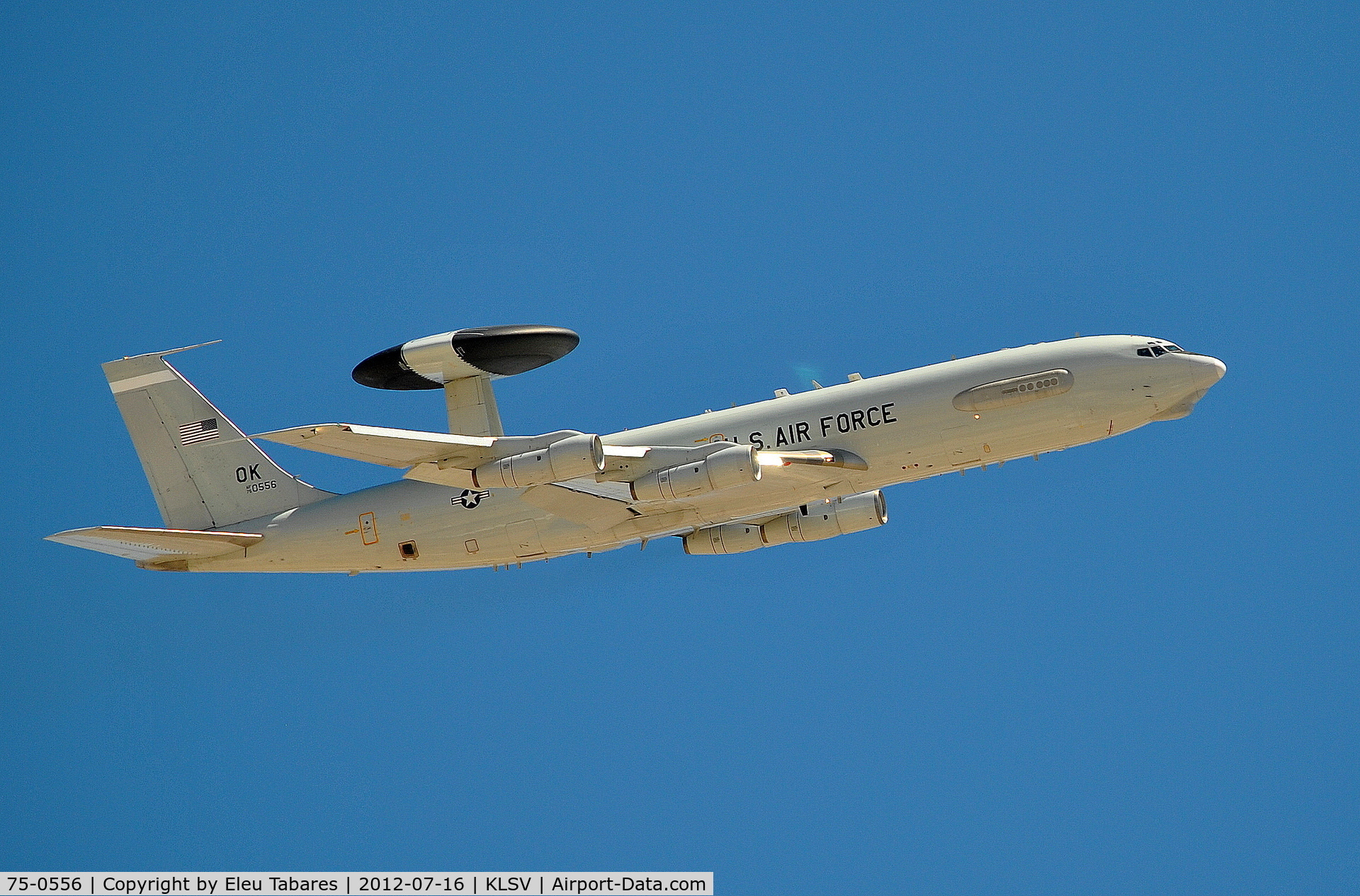 75-0556, 1975 Boeing E-3B Sentry C/N 21047, Taken during Red Flag Exercise at Nellis Air Force Base, Nevada.