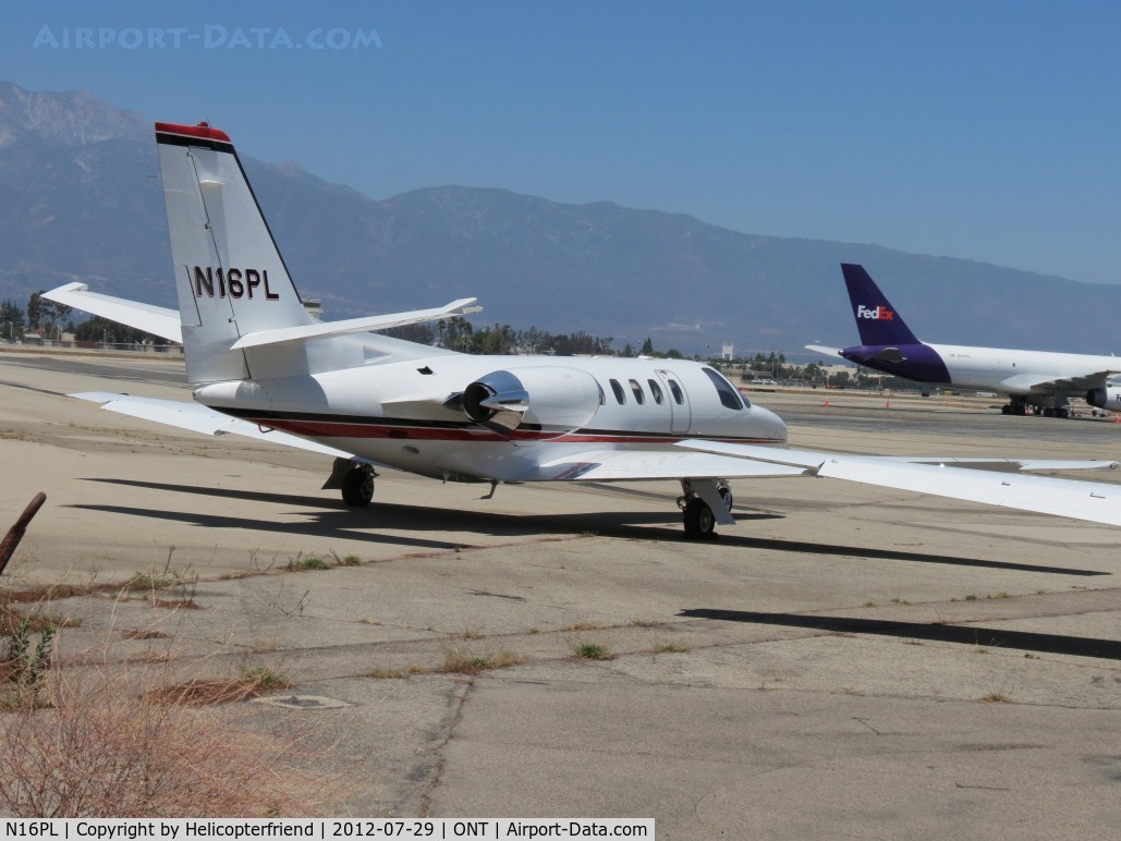 N16PL, 1981 Cessna 550 C/N 550-0265, Parked on the southside near the fence and scrub brush