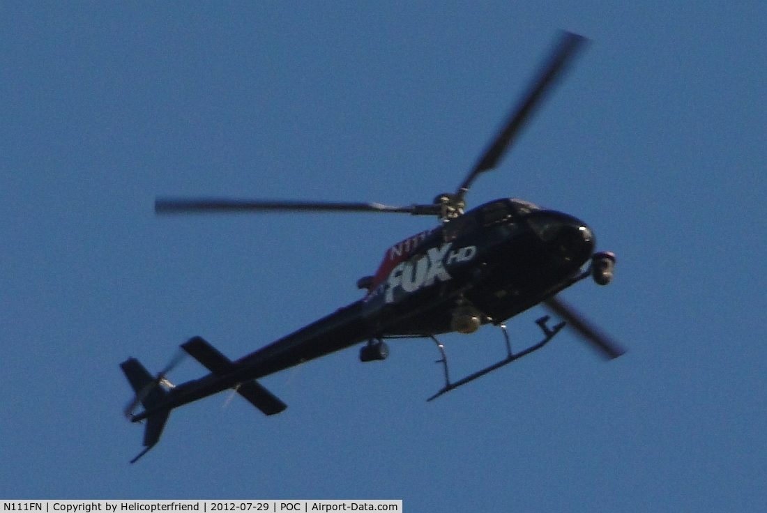 N111FN, 1987 Eurocopter AS-350B-2 Ecureuil Ecureuil C/N 2060, Filming Police activity in Pomona east of Brackett Field